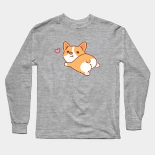 Cute Corgi Dog With Cute Butt Long Sleeve T-Shirt